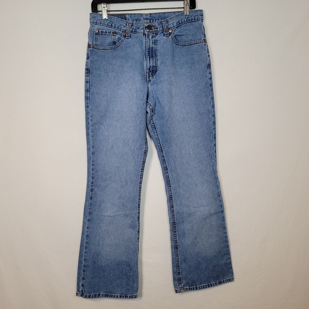 Y2K 90s Jordache Jeans Womens 11/12 Blue Flare Leg Mid Rise Denim 30x29 Indie